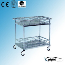 Stainless Steel Hospital Medical Bottle Transfer Cart (Q-29)